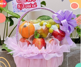 Giỏ quà trái cây 8-3 mẫu 03