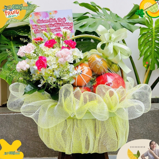GIỎ QUÀ TRÁI CÂY NHẬP KHẨU TẶNG KHAI TRƯƠNG | MS 012